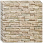 HOZRO Tapet 3D autoadeziv, Model imitatie caramida, design modern, foarte usor de montat, Crem, Tapet 7