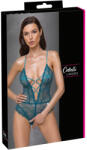 Cottelli Collection - fűzős csipkés, nyitott body (zöld) (26430904021) - pleasure4you