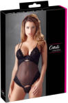 Cottelli Collection - Bársonyos, variálható body (fekete) (26411001231) - pleasure4you