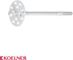 Koelner KI-180 szigetelésrögzítő dűbel, műanyag szeggel - 10x180 mm (KI-180)