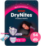 Huggies DryNites 8-13 éves lány, 6x9db - 2 HAVI pelenkacsomag + AJÁNDÉK Huggies törlőkendő