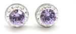 APHRODITÉ bedugós fülbevaló - 8 mm (violet-crystal) (2023062718)