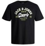 Jack & Jones Tricou cu Mânecă Scurtă Bărbați Jack & Jones JJELOGO TEE SS 12246690 Negru Mărime XL