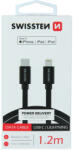 SWISSTEN adatkábel USB-C / Lightning MFi 1, 2 m - fekete
