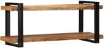 vidaXL Стенен рафт 110x33x45 cm Масивна дървесина Акация (4017490)