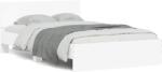 vidaXL fehér ágykeret fejtámlával és LED-del 120 x 190 cm (3207637)
