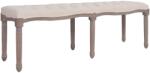 vidaXL krémfehér szövet és tömör fa pad 59, 1" x 15, 7" x 18, 9 (288460) - vidaxl