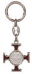 ST. ITA Kulcstartó - Kelta kereszt, Szent Benedek éremmel - 9, 5 cm - barna (21156014_B)
