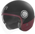 NOX Cască de motocicletă deschisă NOX PREMIUM Heritage negru mat cu piele roșie (AIM140-2535) - motozem - 662,90 RON