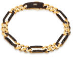 Heratis Forever Monaco Chain karkötő Figaro Alternate Pavé Lock black 8 mm IZ31464N