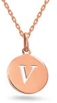 Heratis Forever Minimalista V betű medál, rosé arany 9K IZ24453VRHR