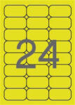 APLI Etikett, 64x33, 9 mm, színes, kerekített sarkú, APLI, neon sárga, 480 etikett/csomag, APLI (LCA2870)