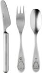 Stelton gyermek evőeszköz készlet Pingo 3 db szürke - szürke Univerzális méret
