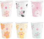 PartyPal Party pohár, cicás, színes, 220 ml, 6 db