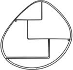 House Nordic függő polc Wrexham fekete - fekete Univerzális méret