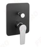 FERRO Doris Black/chrome Falsík Alá építhető Kétfunkciós Zuhanycsaptelep, Króm/fekete Bdo7pblc (bdo7pblc)