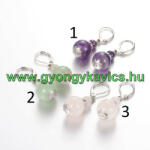  Ametiszt (1) Ásvány Fülbevaló 40mm