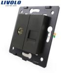 LIVOLO Modul Priză Livolo, dublă televizor+telefon, TV+RJ11, negru (VL-C7-1VT-12)