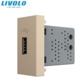 LIVOLO Modul priza Livolo, USB 1M, auriu (VL-FCUS-1AP)