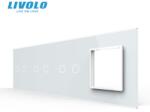 LIVOLO Panou intrerupator Livolo, dublu + dublu + dublu + priza, alb (VL-P702/02/02/E-8W)