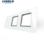 LIVOLO Ramă Livolo, Întrerupător simplu + Priză dublă, alb (VL-P701/E/E-6W)