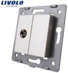 LIVOLO Modul Priză Livolo, simplă TV, gri (VL-C7-1V-15)