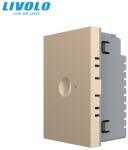 LIVOLO Modul Întrerupător Livolo, simplu tactil, control telecomanda RF, standard italian, 3M, auriu (VL-FC1R-3AP)
