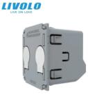 LIVOLO Modul Întrerupător Livolo, dublu tactil, cap scara / cap cruce, wireless - control din telecomanda RF, Generatia Noua (VL-FC2SR-2G)