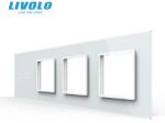 LIVOLO Panou intrerupator Livolo, dublu + priza + priza + priza, alb (VL-P702/E/E/E-8W)