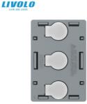LIVOLO Modul Întrerupător Livolo, triplu, standard italian, cap scara / cap cruce, control telecomanda RF, 3M (VL-FC3SR-3G)