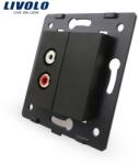 LIVOLO Modul Priză Livolo, simplă audio, RCA, negru (VL-C7-1AD-12)