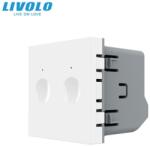 LIVOLO Modul Întrerupător Livolo, dublu tactil, alb (VL-FC2-2WP)