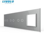 LIVOLO Panou intrerupator Livolo, dublu + dublu + dublu + priza, gri (VL-P702/02/02/E-8I)