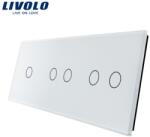 LIVOLO Panou întrerupător Livolo, simplu + dublu + dublu, alb (VL-P701/02/02-6W)