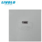 LIVOLO Modul priza Livolo, simpla USB tip C, gri (VL-FCUC-2IP)