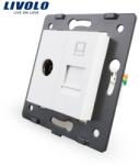 LIVOLO Modul Priză Livolo, dublă televizor+reţea calculator, TV+RJ45, alb (VL-C7-1VC-11)