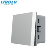 TEM Întrerupător Livolo mecanic simplu, cu revenire, 2M, gri (VL-FCMH-2IP)