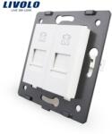 LIVOLO Modul Priză Livolo, dublă telefon , 2xRJ11, alb (VL-C7-2T-11)