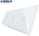 LIVOLO Panou întrerupător Livolo, simplu + simplu + simplu, alb (VL-P701/01/01-6W)