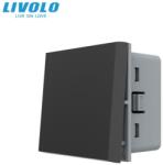 TEM Întrerupător Livolo mecanic simplu, 2M, negru (VL-FCMKS-2B)