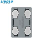 LIVOLO Modul Întrerupător Livolo, cvadruplu, standard italian, cap scara / cap cruce, control telecomanda RF, 3M (VL-FC4SR-3G)
