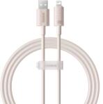 Baseus Cablu USB to Lightning, 480Mbps, 2.4A, 2m - Baseus Habitat Series (P10360200421-01) - Wheat Pink (KF2316061) - Technodepo