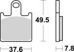 BREMBO set placute frana, frana disc BREMBO PRIME - Sinter - SA 07KA28SA (07KA28SA)