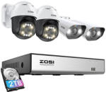  ZOSI IP Kamera készlet 2 db C296 WiFi 5MP & 2 db C182 WiFi 8MP + 8csatornás NVR + 2TB merevlemez