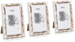 Casa Chic Lancaster 17x12 cm barna/fehér 3 db-os képkeret szett (ANTIC-5x7-3-BWNWHT)