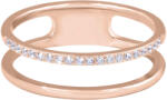 Troli Inel dublu minimalist din oțel Rose Gold 62 mm