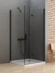 NEW TRENDY New Soleo Black cabină de duș 100x90 cm dreptunghiular negru mat/sticlă transparentă D-0240A/D-0115B (D0240A/D0115B)