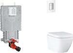 GROHE Uniset - Set pentru montare încastrată, toaletă, capac SoftClose și clapetă Skate Cosmopolitan, Triple Vortex, Moon White SANI15BB3107 (SANI15BB3107)