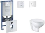 GROHE Rapid SLX - Set pentru montare încastrată, toaletă, capac SoftClose și clapetă Arena Cosmopolitan, alb alpin SANI11BB3104 (SANI11BB3104)