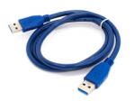 Thunder Germany Thunder MCS-77 (USB-A papa - USB-A papa) Töltő / Adatkábel, USB3.0, kék (1m) (177-UM2M2B)
